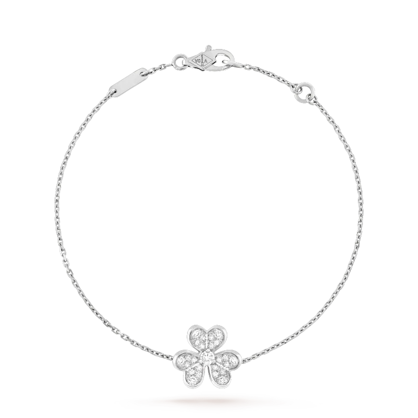 FRIVOLE SILVER FLOWER DIAMOND BRACELET