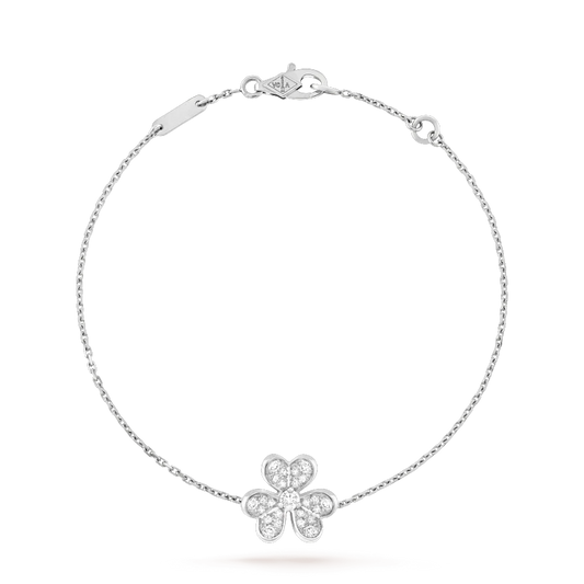 FRIVOLE SILVER FLOWER DIAMOND BRACELET