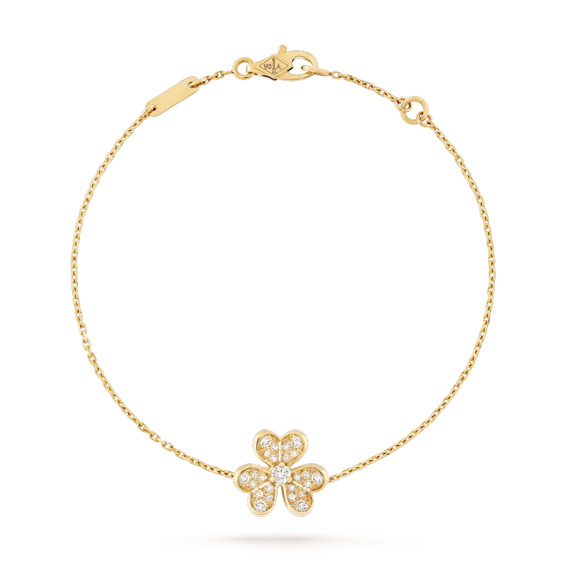 FRIVOLE GOLD FLOWER DIAMOND BRACELET