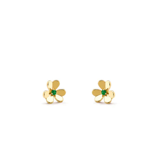 FRIVOLE  FLOWER MALACHITE EARRINGS