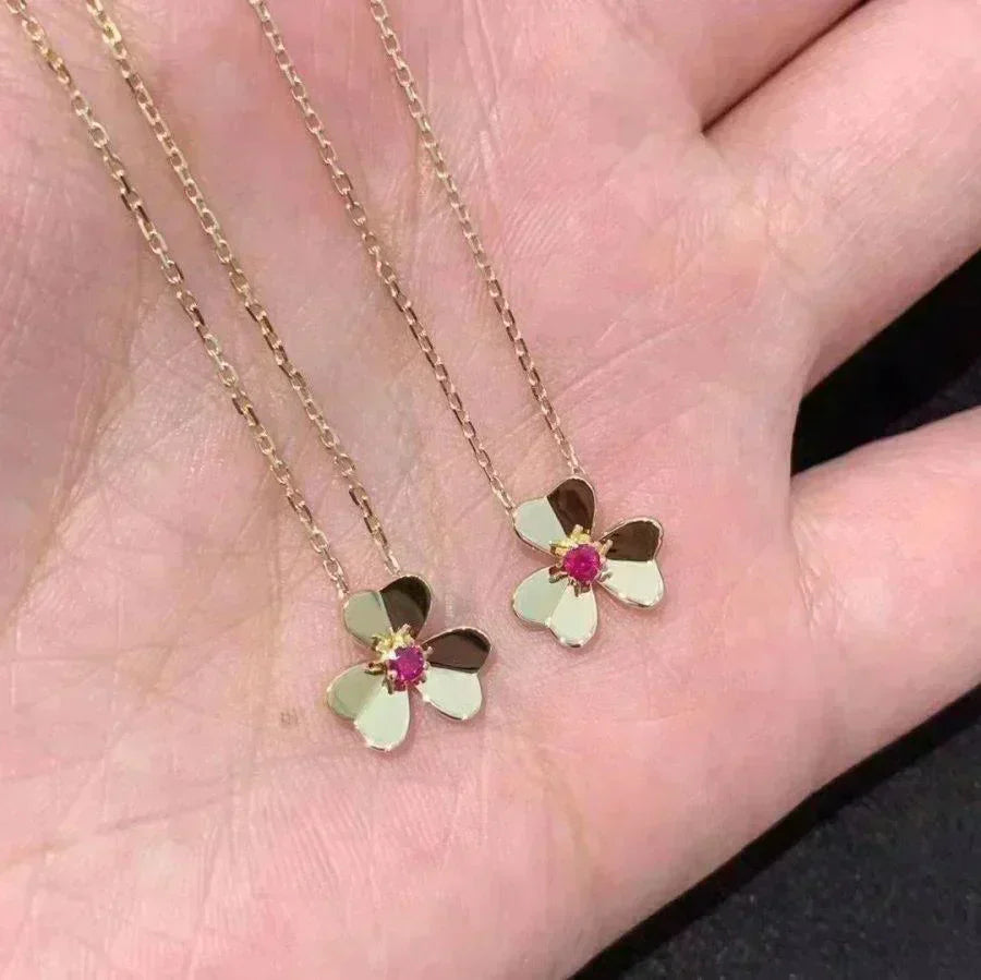 FRIVOLE GOLD FLOWER NECKLACE