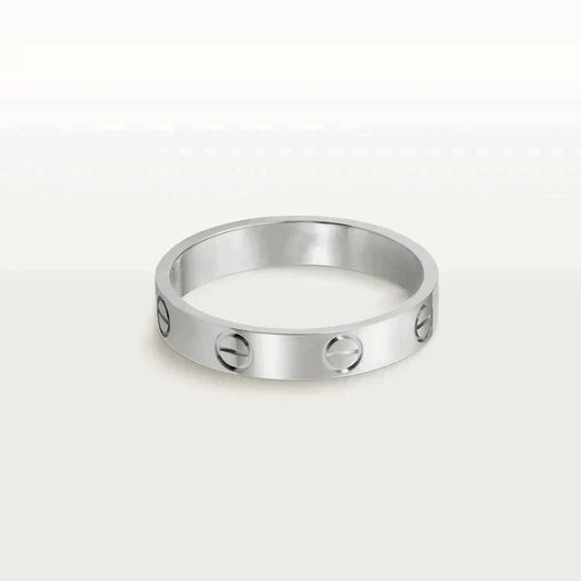 LOVE RING 4MM 1 DIAMOND SILVER