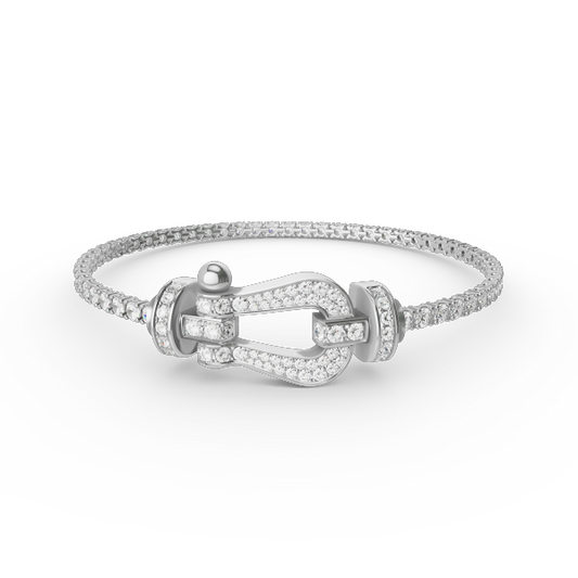 FORCE  LARGE HORSESHOE FULL DIAMOND TENNIS BRACELET